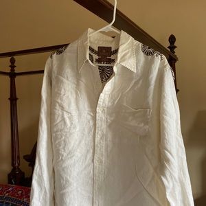 Lucky Brand Western Style Linen Shirt Large